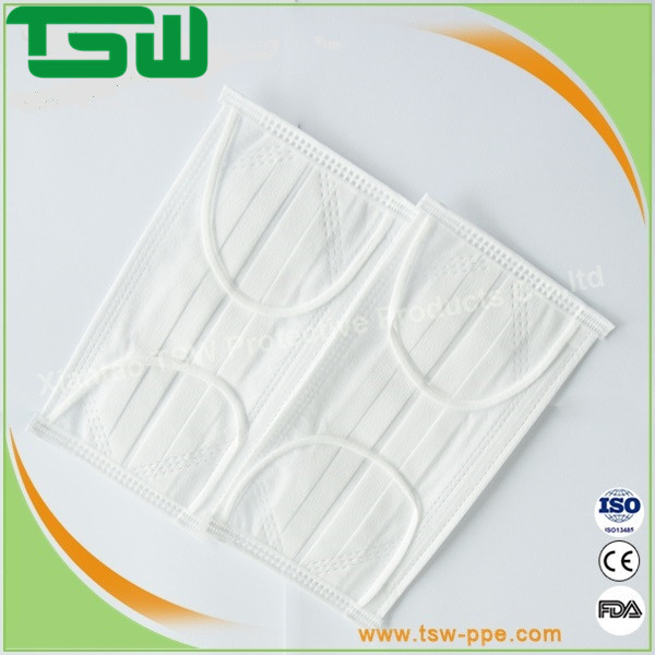 Breathable Single Use Disposable Face Mask With Elastic Earloop