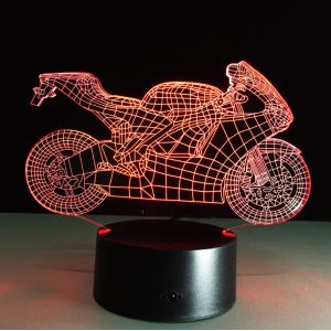 Wholesale Motorcycle Shape 7 Colors Change 3D LED Night Light with Remote Control Ideal For Birthday Gifts And Party Decoration from china suppliers