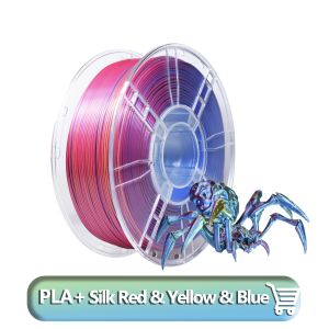 Wholesale High Speed PLA+ 3D Filament Filament 1.75mm Silk Red Yellow Blue PLA+ silk Filament from china suppliers