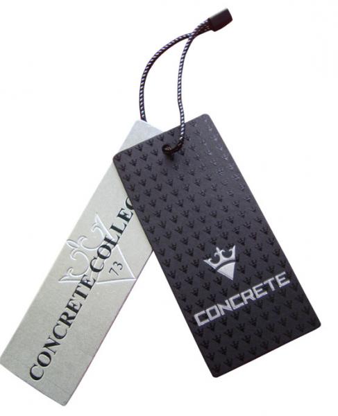 Quality order custom cardstock hang tags brand hang tag booklet with strings uv coating for sale