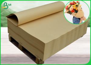 China Good Printing Roll Bamboo Kraft Paper 50g 70g For Making Flower Sleeve on sale