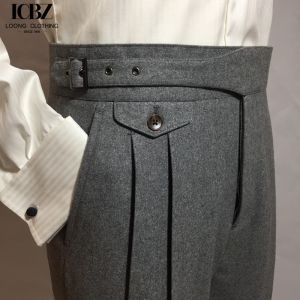 Support 7 Days Sample Order Lead Time Men's Worsted Woolen Trousers for Autumn