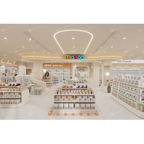 BBC013 Branding Shop Showcase Space-Saving Shop Cabinet Baby Shop Display for