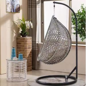Summer Easy Collapsible Porch Hammock Swing Egg Chair With Frame And Cushion