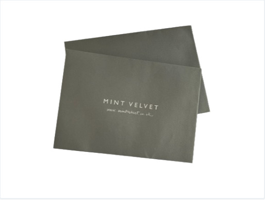 5 X 7 Inches Custom Grey Paper Envelopes With Logo Premium Quality