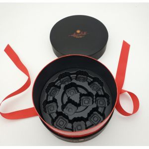 Food Grade Rigid Paper Gift Box , Round Cardboard Boxes With Lids Custom Logo