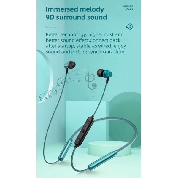 Wireless Bluetooth Neckband Earbuds HD Stereo Sound Noise Canceling Headset