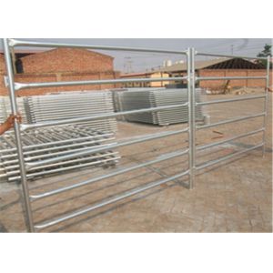 Wholesale Portable 1.8m Or 1.6m High 6 Or 5 Bar Farm Gate Fence / Oval Tube Cattle Fence Panels from china suppliers