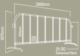 3.75ft x6.5ft crowd control barriers American Standard