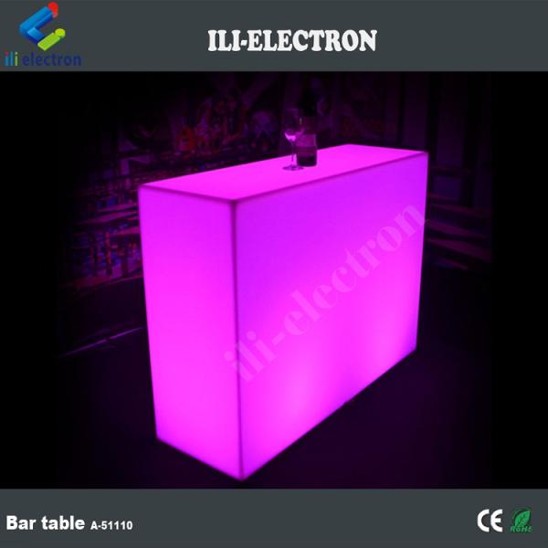 Commercial Luminous LED Bar Counter , Rectangle LED Glow Table Waterproof