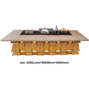 3 In 1 Multifunction Teppanyaki Grill Table For Soup BBQ
