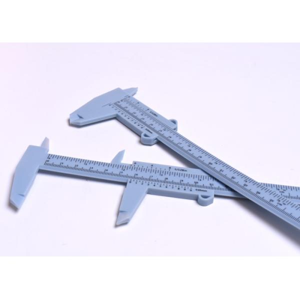 Blue Plastic Eyebrow Caliper Rulers for Permanent Makeup Microblading Tattoo Measuring Tool