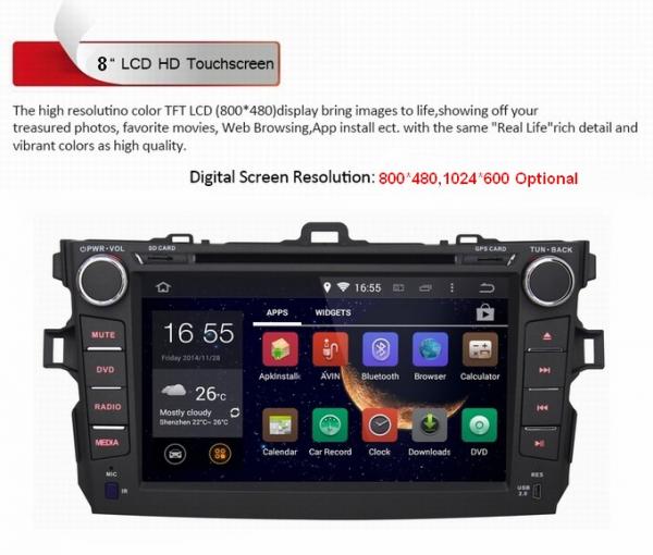 Ouchuangbo Car DVD Stereo System for Toyota Corolla 2008-2011 Android 4.4 3G Wifi BT Audio
