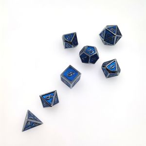 Metal Polyhedral Ming Dice Set Multipurpose Custom Edge Lightweight Sharp