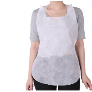 Custom Waterproof Oil-Proof Splash-Proof Apron PP Nonwoven Disposable Apron Bibs