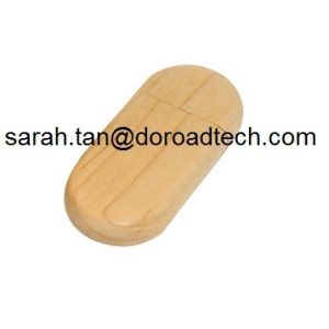 Wooden Oval USB Flash Drives, 100% Original & New Waterproof, Anti-fire Memory