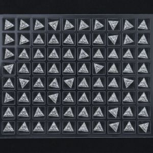 Buy cheap Melee Lab Grown Diamonds HPHT 2.6-3.1 To 5.3-6.0mm White Triangle Shape Triangle from wholesalers