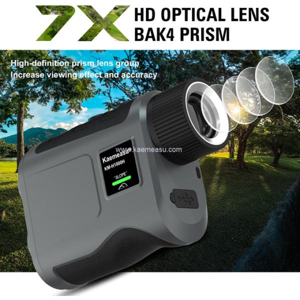 kaemeasu 600m Optical Telescope Golf Rnagefinder USB Charging Distance Meter 95% Transmittance H600H