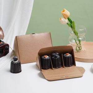 Triangle Kraft Cake Box Set Premium Brown White Food Packaging Eco Friendly