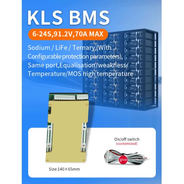 KLS sodium Batteries 24s 60a Bms 24s For Electric Bicycle/energy Storage/e-scooter