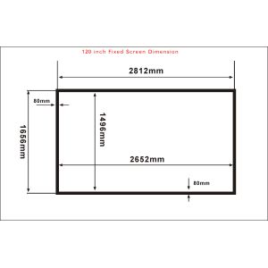 High Quality Picture 120 Inch 10 Feet Fixed Frame Projection Screen Wall Mount