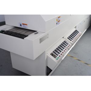 Forced Air Cooling Pcb Reflow Oven Automatic 8 Heating Zones 450mm Mesh Belt