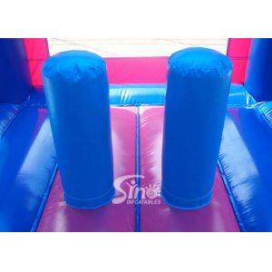 Commercial Grade Kids Frozen Inflatable Bounce Houses With Pillars inside