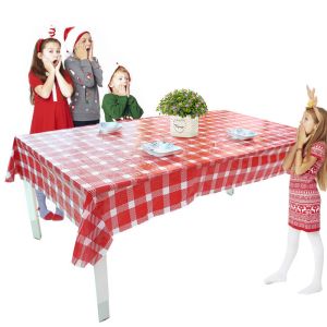 Custom 54"x108" LDPE Plastic Disposable Table Cloths