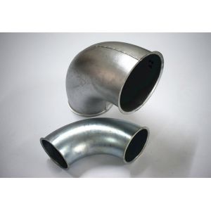 Galvanized Steel Dust Extraction Pipe 90 Degree Pressed Bends For Ventilation