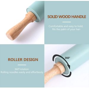 Eco Friendly Sil Pin Bakers Rolling Pin BPA Free Dustproof