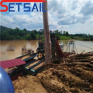 Electric Power Type Chain Bucket Mud Diamond Dredger for Gold Customization