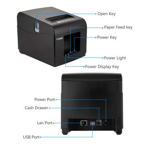 203dip Printing Resolution 80mm Thermal Receipt Printer Bluetooth For Pos