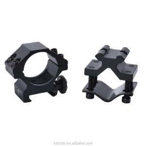 25.4mm Aluminum Alloy Detachable Dual Ring Mount for Black Flashlight and 100g
