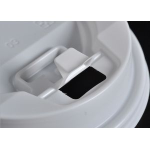 Ice Cream Paper Cups Lids , White Coffee Mug Lid Cover Lightweight