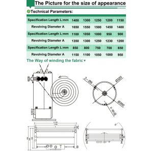 Circular Knitting Folding Fabric Roll Winding Machine 500 Kg