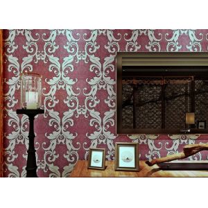 Wholesale Damask Pattern Victorian Style Wallpaper with Eco friendly PVC Material , Strippable from china suppliers