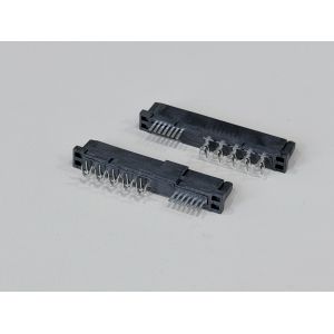 High-Reliability SAS 29P 180° IDC Female PCB Connector, Ni/Au/Sn Plated