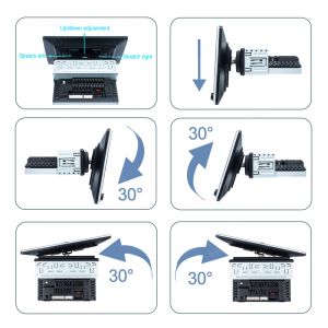 Rotatable 10.1'' Single Din Android Car Stereo Carplay DSP GPS Wifi With Reverse
