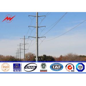 Wholesale 23M Class A Galvanized Electrical Power Pole For 132KV Transmission Distribution with 6mm thickness from china suppliers