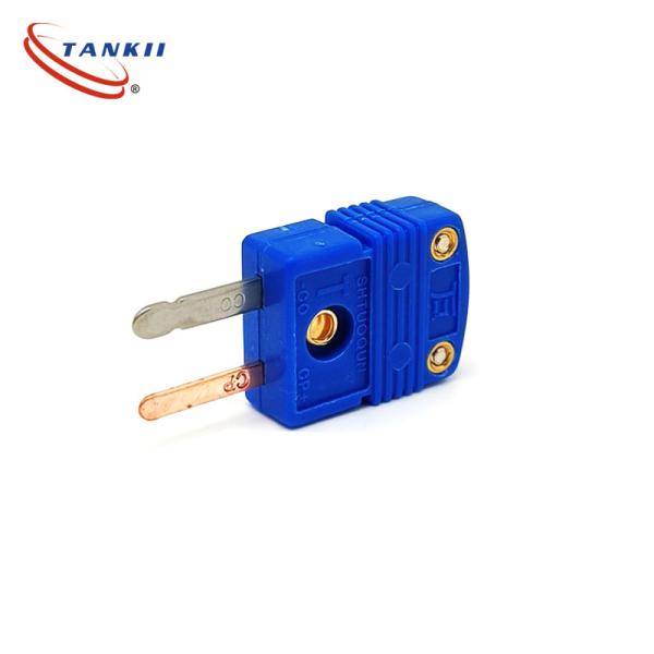 Blue Colour T Type Thermocouple Connector Used For Connecting Cable And