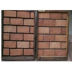 Wholesale Customized Exterior Faux Brick Panels , Thin Brick Veneer For Fireplace / TV Walls Decration from china suppliers