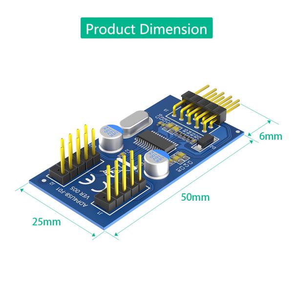 USB 2.0 9Pin Header Male 1 to 2 Female Extension Cable For Motherboard