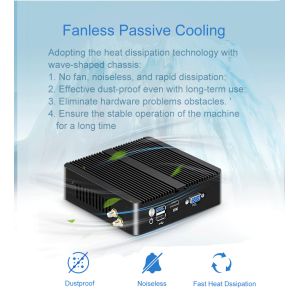 4 LAN DDR3L Firewall Router Fanless Mini PC Intel Celeron Series J1900