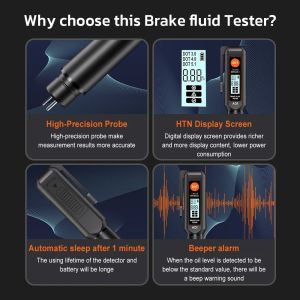 Digital Brake Fluid Tester with DOT3 DOT4 DOT5.1 Compatibility Automatic Sleep