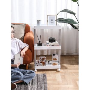 17.8cm Narrow Spice Rack On Wheels Slim Plastic Organizer Shelf