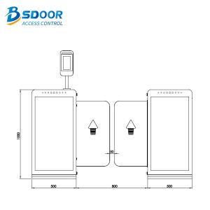 Retractable Entry Sliding Pedestrian Turnstile Gate Automatic Access Control