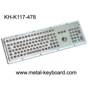Dustproof metal panel mount keyboard with trackball and number keypad