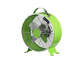 Wholesale 9 Inch Decorative Metal Desk Fan Stainless Steel 45W Round Retro Style from china suppliers
