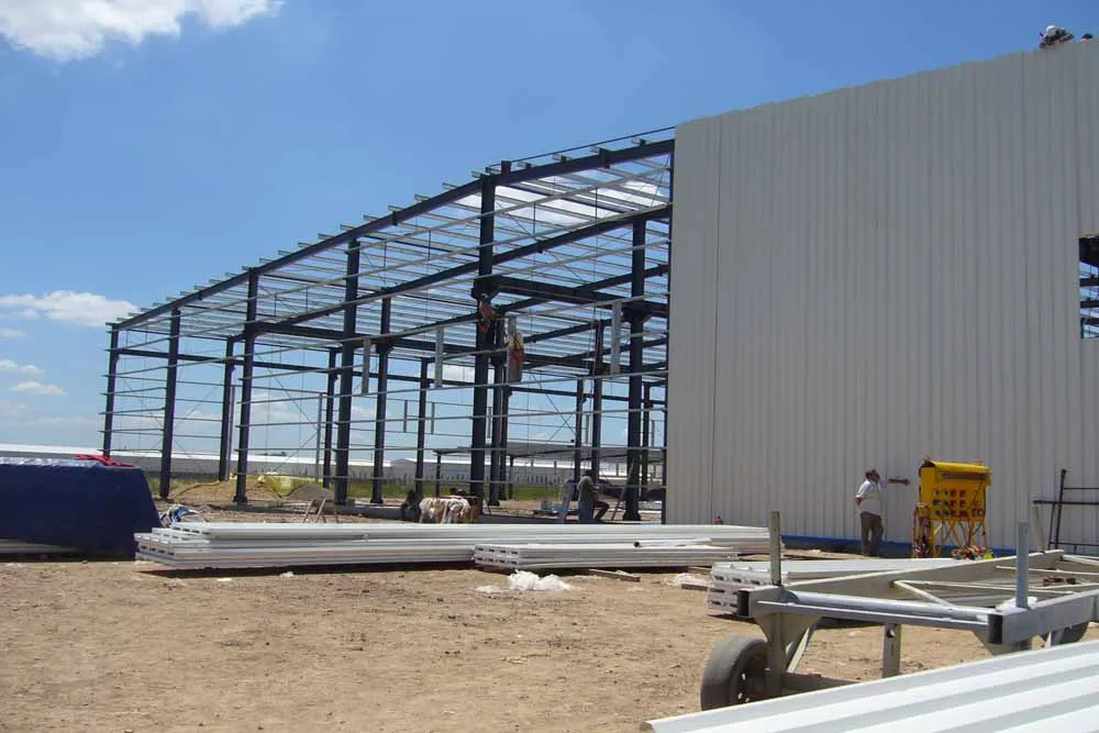 Prefabricated Light Frame Construction Fabrication Metal Steel Structure Commercial Logistics Warehouse
