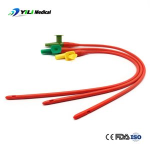 Wholesale Harmless Red Rubber Suction Catheter , Length 40cm Latex Suction Catheter from china suppliers